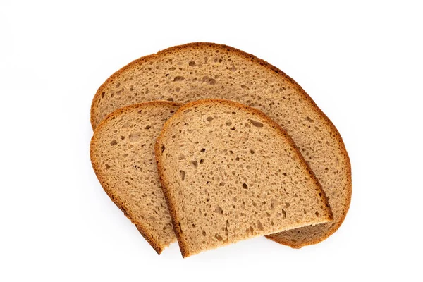 Beyaz Arkaplanda Izole Edilmiş Çavdar Ekmeği — Stok fotoğraf