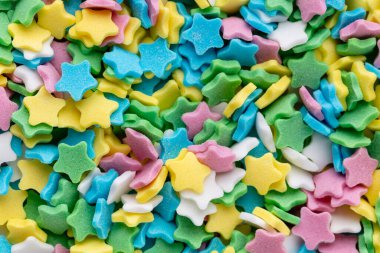 renkli şeker yıldız sprinkles arka plan.