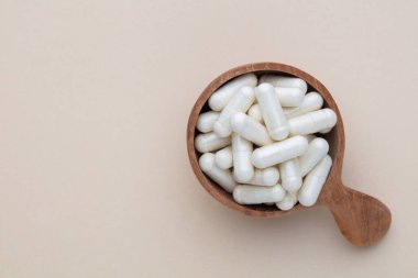 Homeopatik hap takviyesi. Alternatif tıp. Vitamin kapsülleri.
