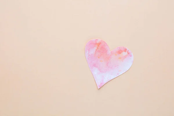 Cut Heart Shaped Paper Put Pastel Background Valentine Day Concepts — 图库照片