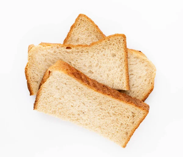 Bread Slice Isolated White Background — Stock Photo, Image