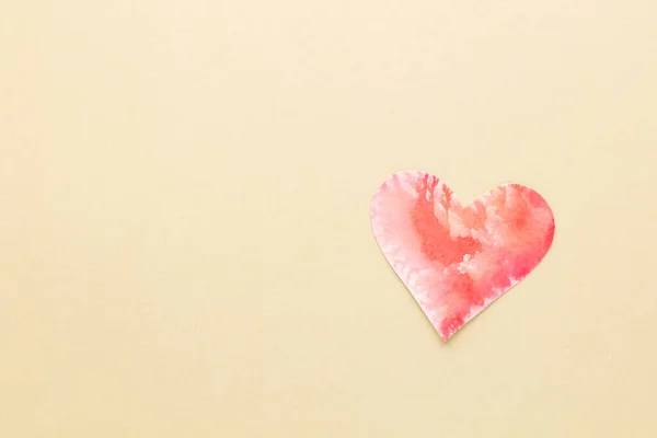 Knip Het Hartvormige Papier Zet Een Pastelachtergrond Valentijnsdag Concepten — Stockfoto