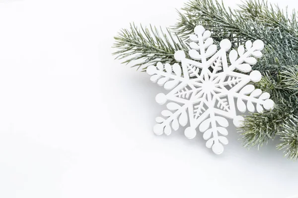 Vánoční Dekorace Bílém Pozadí — Stock fotografie