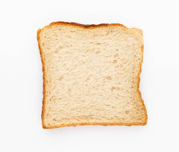 Ломтик Хлеба Изолированы Белом Фоне — стоковое фото