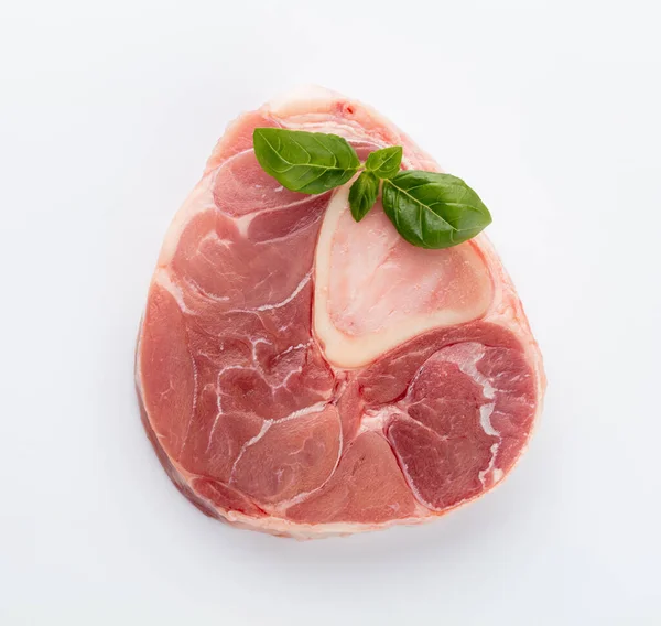 Surowe Mięso Wołowe Wieprzowe Białym Tle — Zdjęcie stockowe