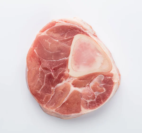 Rauw Rundvlees Varkensvlees Witte Achtergrond — Stockfoto