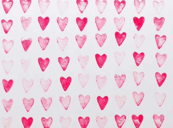 Absztrakt Akvarell Piros Rózsaszín Szív Háttér Fogalom Szerelem — Stock Fotó