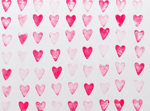 Абстрактный Акварель Красный Розовый Фон Сердца Концепция Любви — стоковое фото