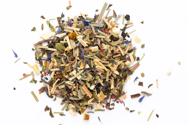 Herbal Tea White Background Fruit Herbal Tea Turmeric Ginger Top — Stock Photo, Image