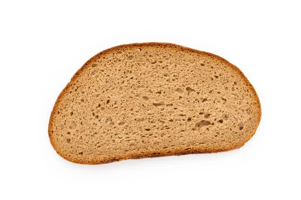 Pâine Secară Izolată Fundal Alb — Fotografie, imagine de stoc