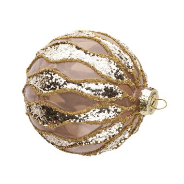 Beyaz arkaplanda izole edilmiş noel topları.