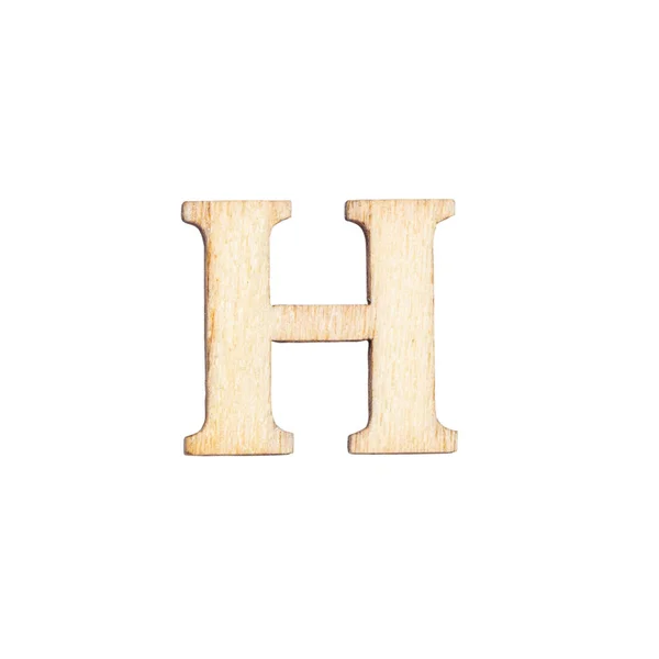 Wooden Letters English Alphabet White Background Top View — Stock Photo, Image