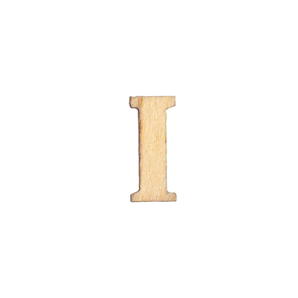 Wooden Letters English Alphabet White Background Top View — Stock Photo, Image