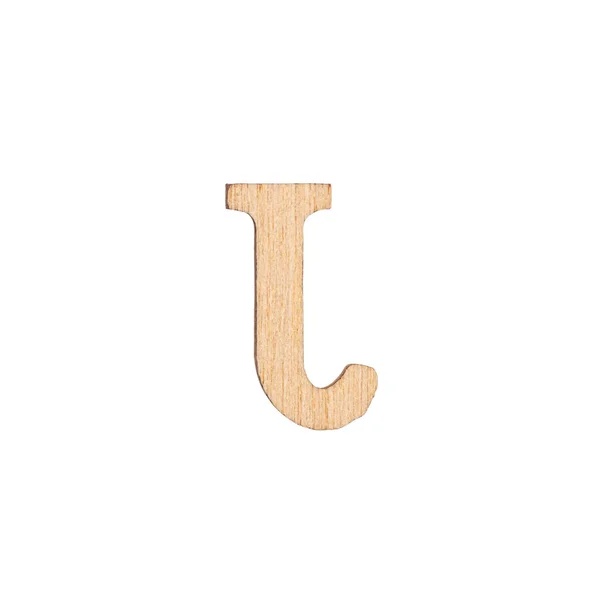 Houten Letters Van Engels Alfabet Witte Achtergrond Top View — Stockfoto