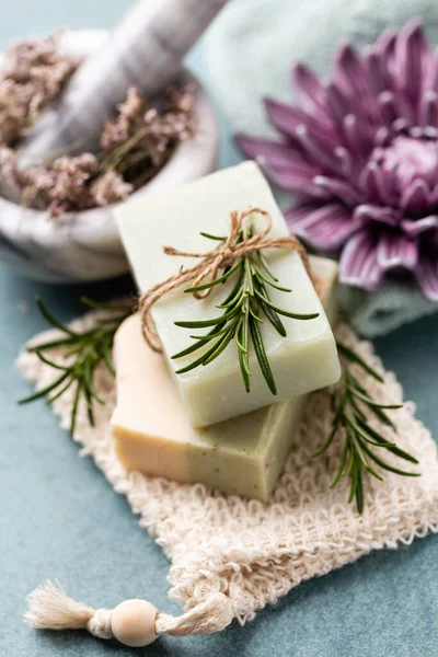 Natural Handmade Soap Organic Soap Bars Plants Extracts Εικόνα Αρχείου