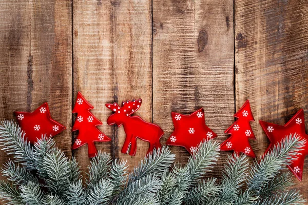 Gwiazda Bożego Narodzenia Santa Kapelusz Wystrój Pastelowym Niebieskim Tle — Zdjęcie stockowe