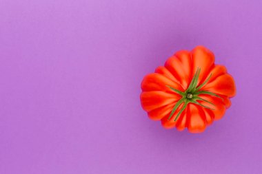 Renk arkaplanındaki domates.