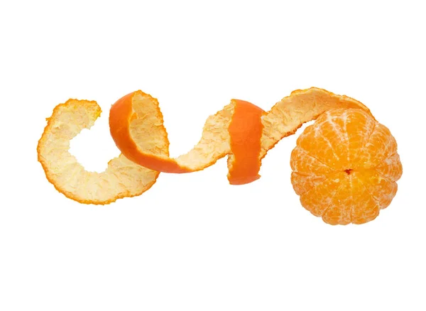 Mandarijn Sinaasappel Vruchten Mandarijnen Geïsoleerd Witte Achtergrond Verse Mandarijn Patroon — Stockfoto