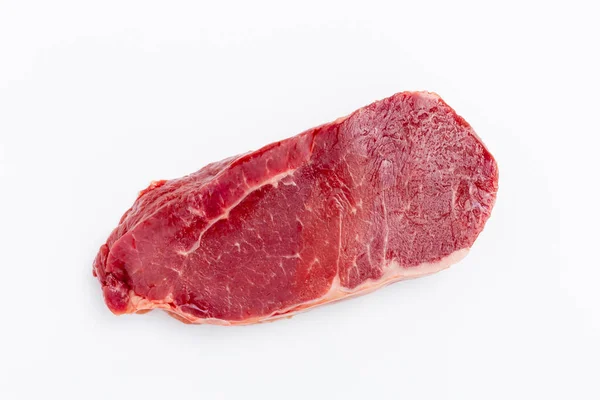 Bio Verse Biefstuk Geïsoleerd Een Witte Achtergrond — Stockfoto