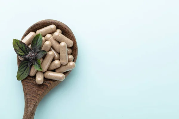 Alternative Medicine Herb Capsule Nutritional Supplement — Stock fotografie