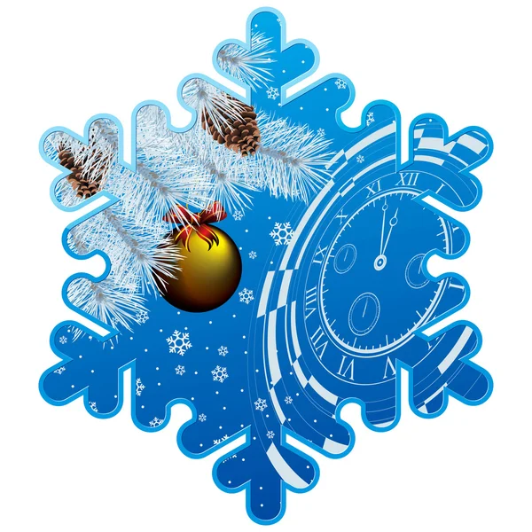 Marco de copo de nieve de Navidad — Archivo Imágenes Vectoriales