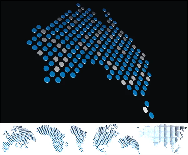 Mappa astratta Australia — Vettoriale Stock