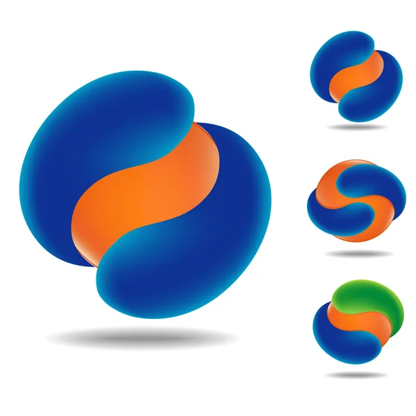 Orange klot ikonen — Stock vektor