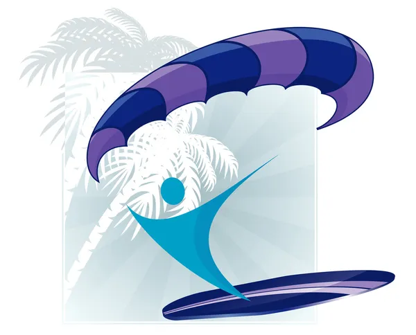 Ikona paraserfing — Wektor stockowy
