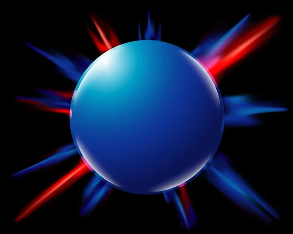 Brillance abstraite du bouton bleu — Image vectorielle