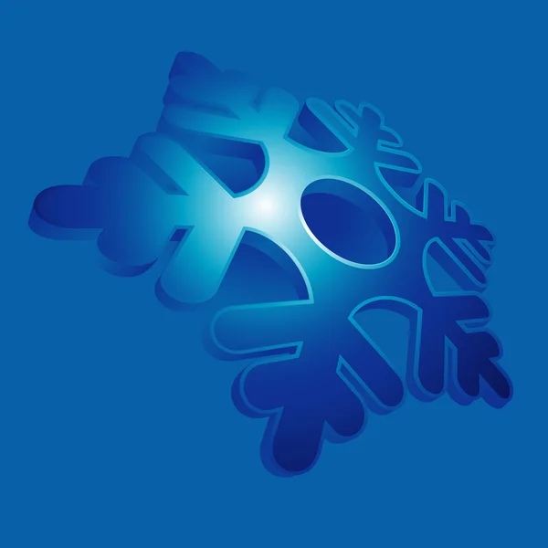 Showflake en azul — Vector de stock