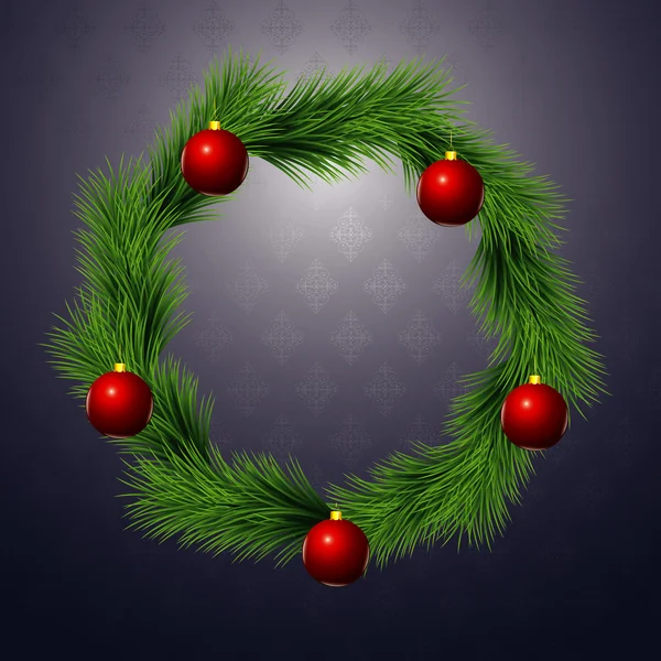 Christmas wreath — Stock Vector