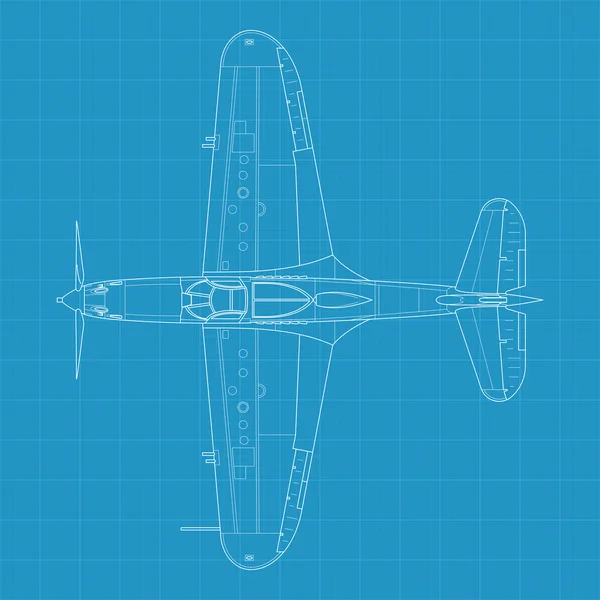P39 aircobra — Stockový vektor