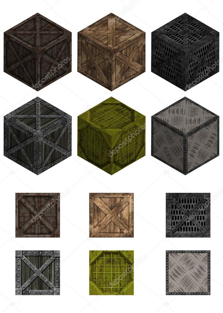 Isometric crates