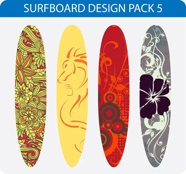 Surfplank ontwerp pack 5 — Stockvector
