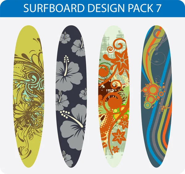 Pacchetto di design tavola da surf 7 — Vettoriale Stock