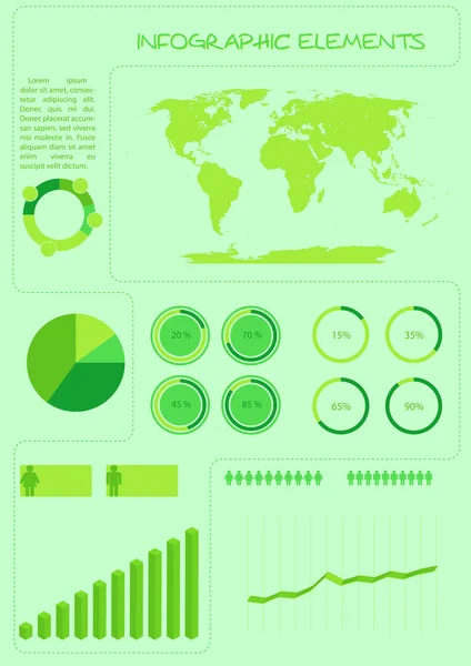 Infográficos Elementos — Vetor de Stock