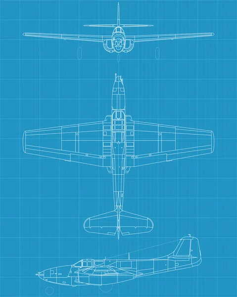 Aircomet P59 — Stock Vector