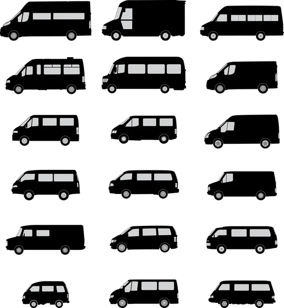 Car silhouettes pack — Stock Vector