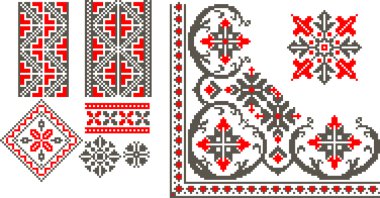 Romanian traditional patterns clipart