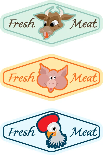 Badges pour aliments frais — Image vectorielle