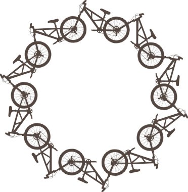 Bike circle clipart
