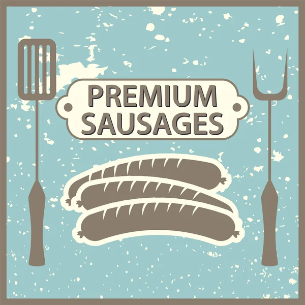 Premium sausages — Stock Vector