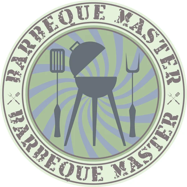 Barbecue meester — Stockvector