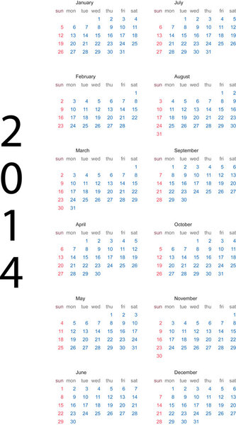 2014 calendar