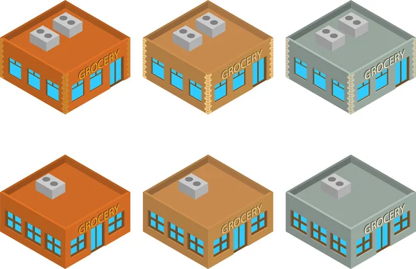 Construção isométrica — Vetor de Stock