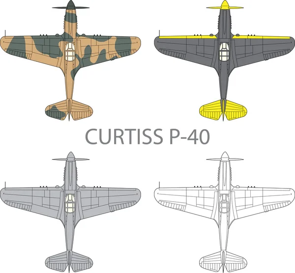 Curtiss P40 — Vector de stock