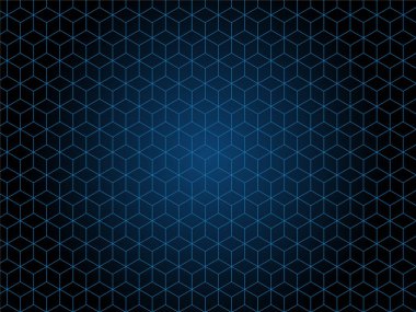 Mavi tema renkleri üzerinde 3d küp arkaplan