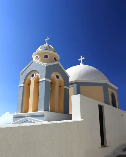 Igreja grega na ilha de Santorini, Grécia — Fotografia de Stock