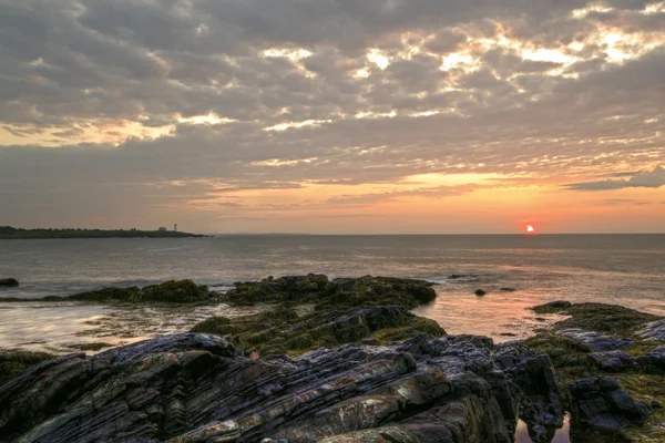 Ahşap adası feneri sunrise 2 — Stok fotoğraf