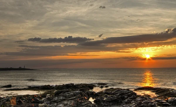 Houten eiland vuurtoren zonsopgang 46 — Stockfoto